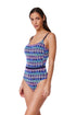 Profile by Gottex Retro Riviera Scoop Neck Netted Crochet One Piece Multi